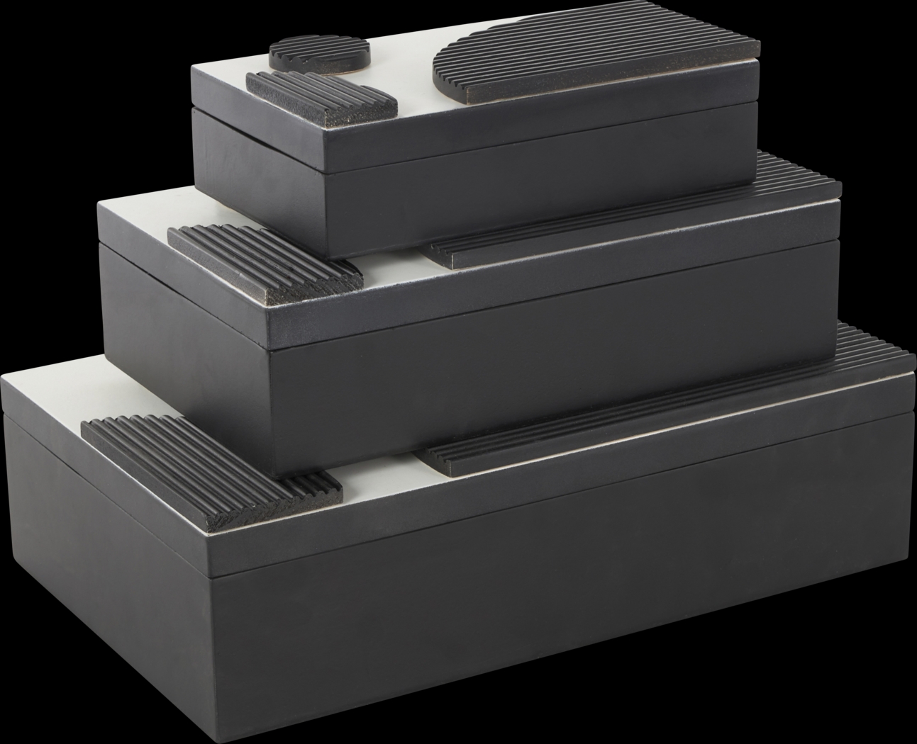 Eridal Black Decorative Box, Set of 3 - Thumbnail - Image 5