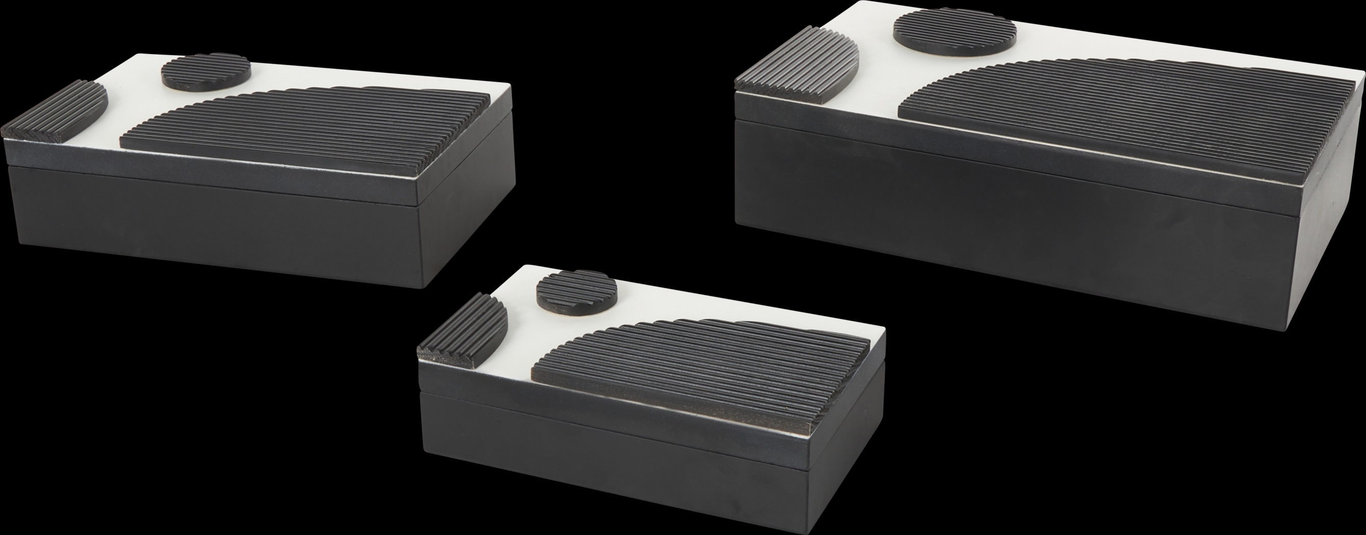 Eridal Black Decorative Box, Set of 3 - Thumbnail - Image 1