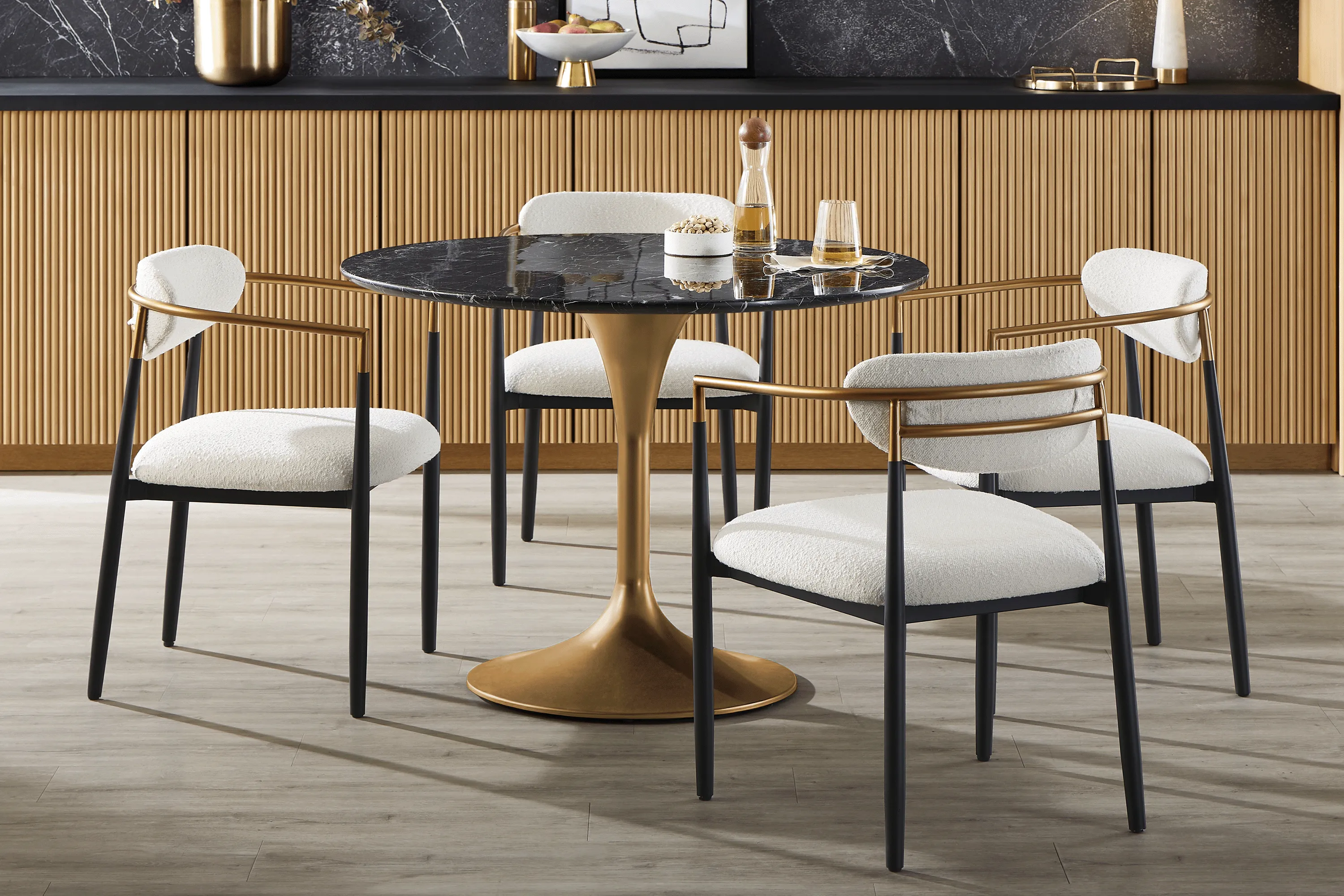 Eris Black and Gold 5 Pc Dining Room - Thumbnail - Image 1