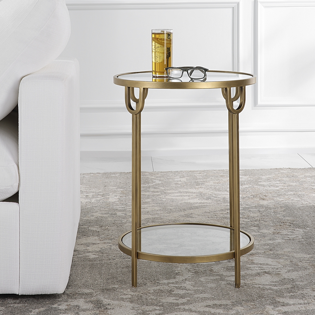 Eriska Gold Accent Table - Thumbnail - Image 2
