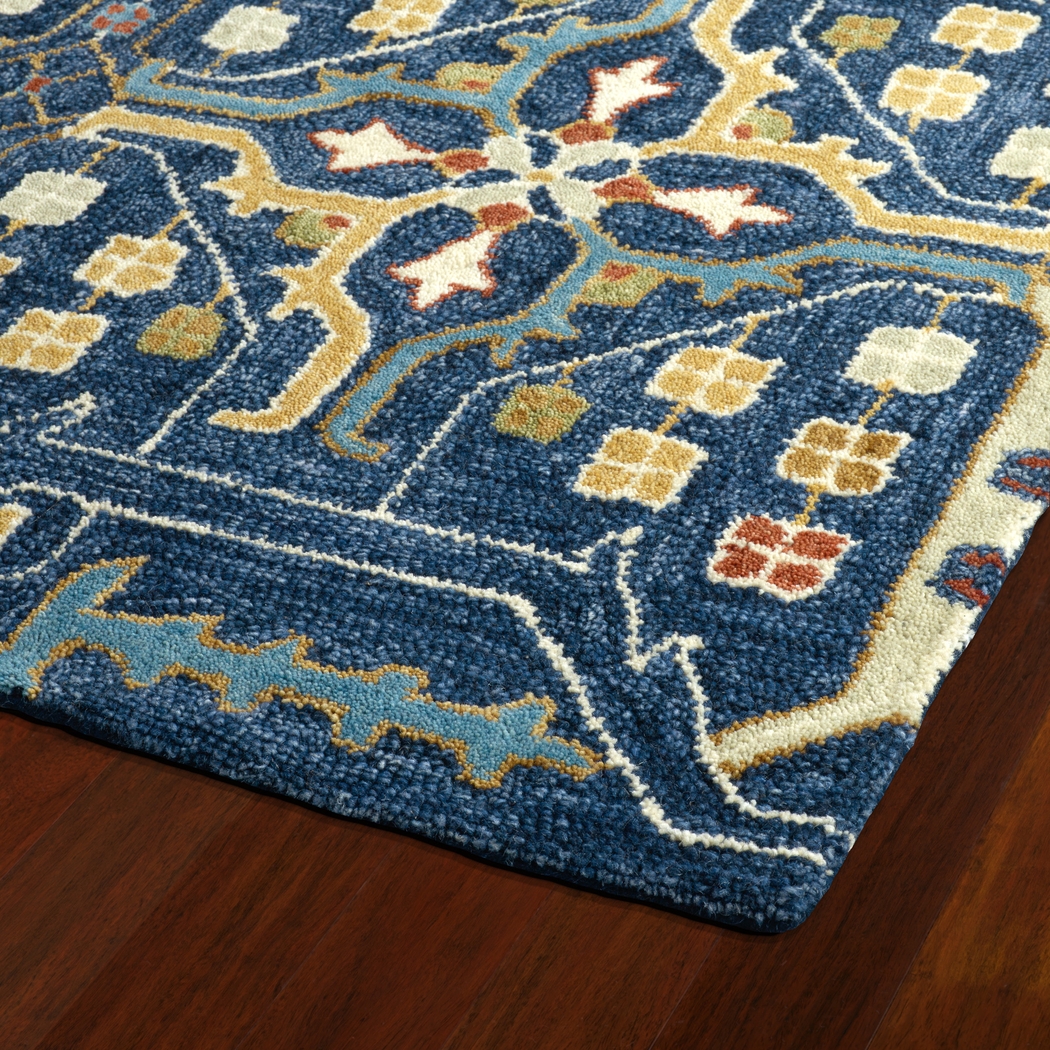 Erkas Navy 5' x 7'6 Rug - Thumbnail - Image 3