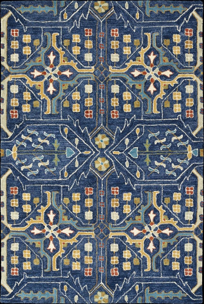 Erkas Navy 5' x 7'6 Rug - Thumbnail - Image 1