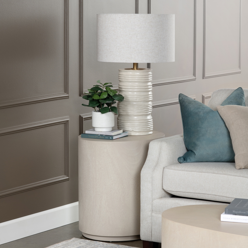 Erkium Beige End Table - Thumbnail - Image 2