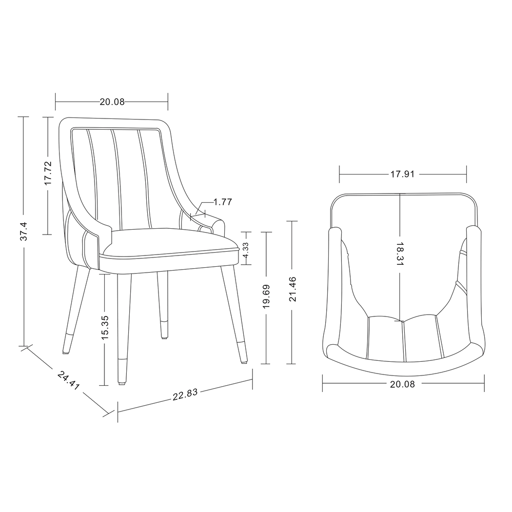 Erlandson Gray Side Chair - Thumbnail - Image 11