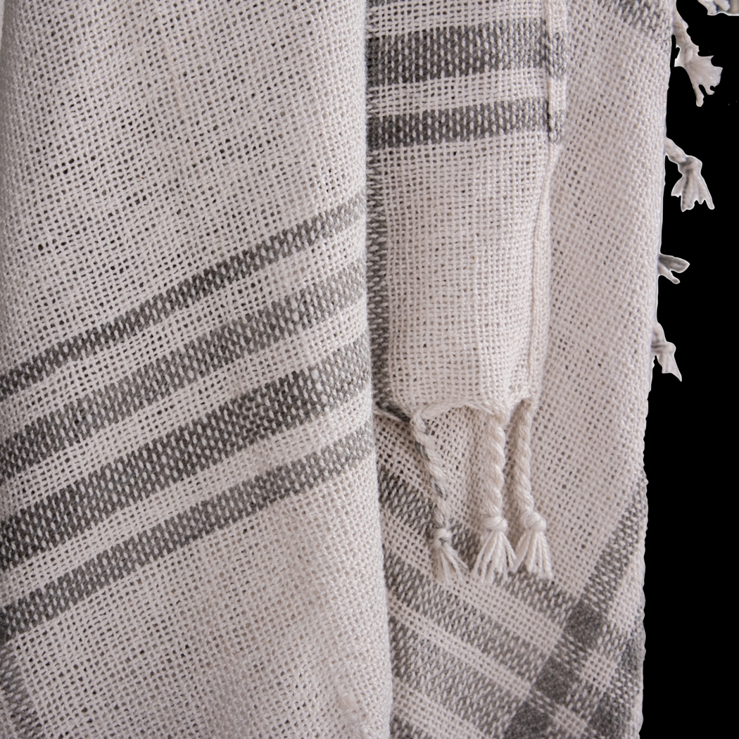 Erlend Gray Indoor/Outdoor Throw Blanket - Thumbnail - Image 5