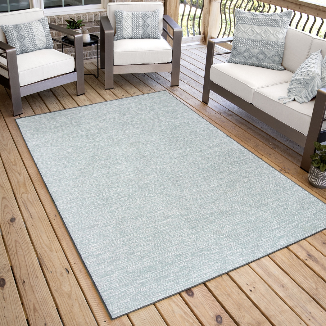 Erobe Light Blue 7'9 x 10'10 Rug - Thumbnail - Image 7