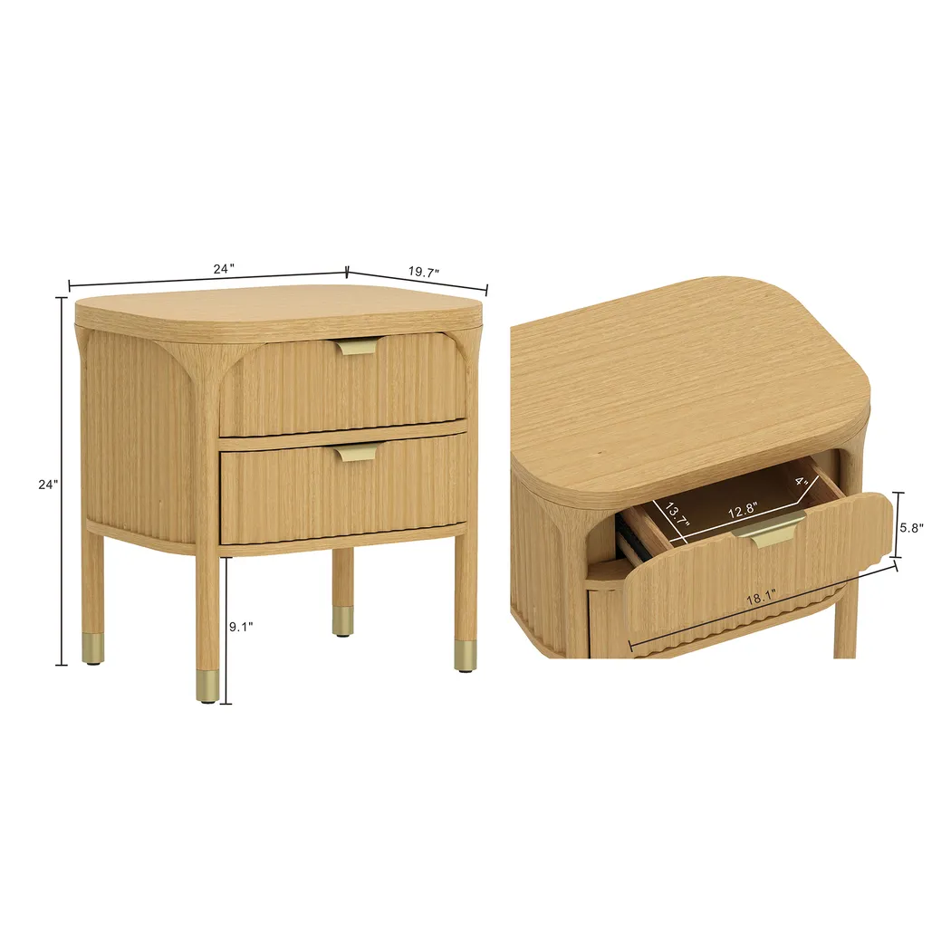 Erziv Brown Nightstand - Thumbnail - Image 5