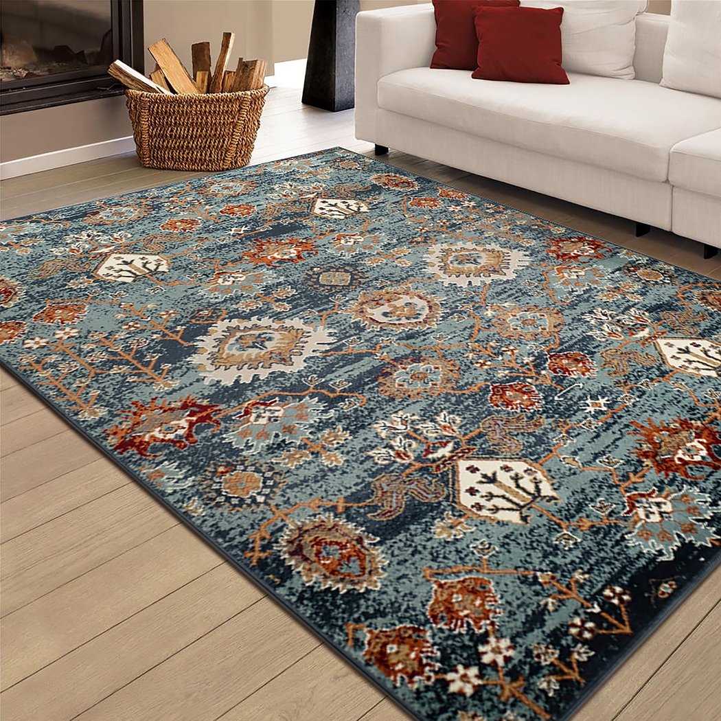 Escester Blue/Teal 5'1 x 7'6 Rug - Thumbnail - Image 2