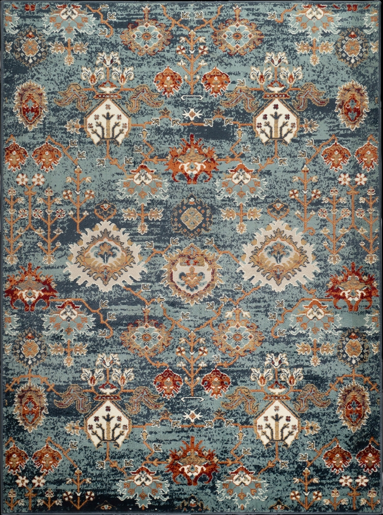 Escester Blue/Teal 7'7 x 9'9 Rug - Thumbnail - Image 1