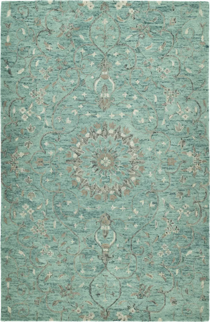 Esiyae Turquoise 5' x 7'9 Rug - Thumbnail - Image 1