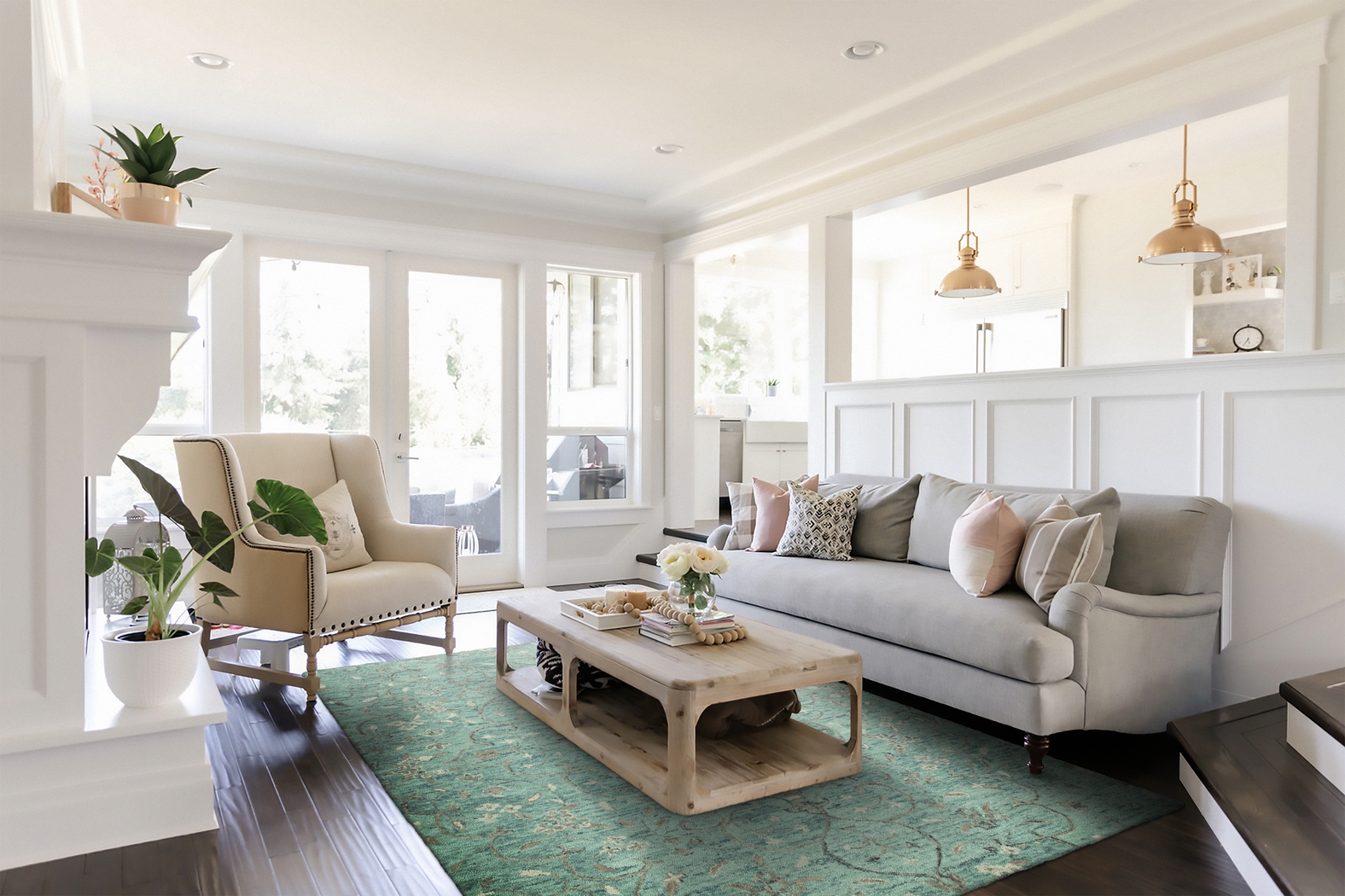 Esiyae Turquoise 8' x 10' Rug - Thumbnail - Image 2