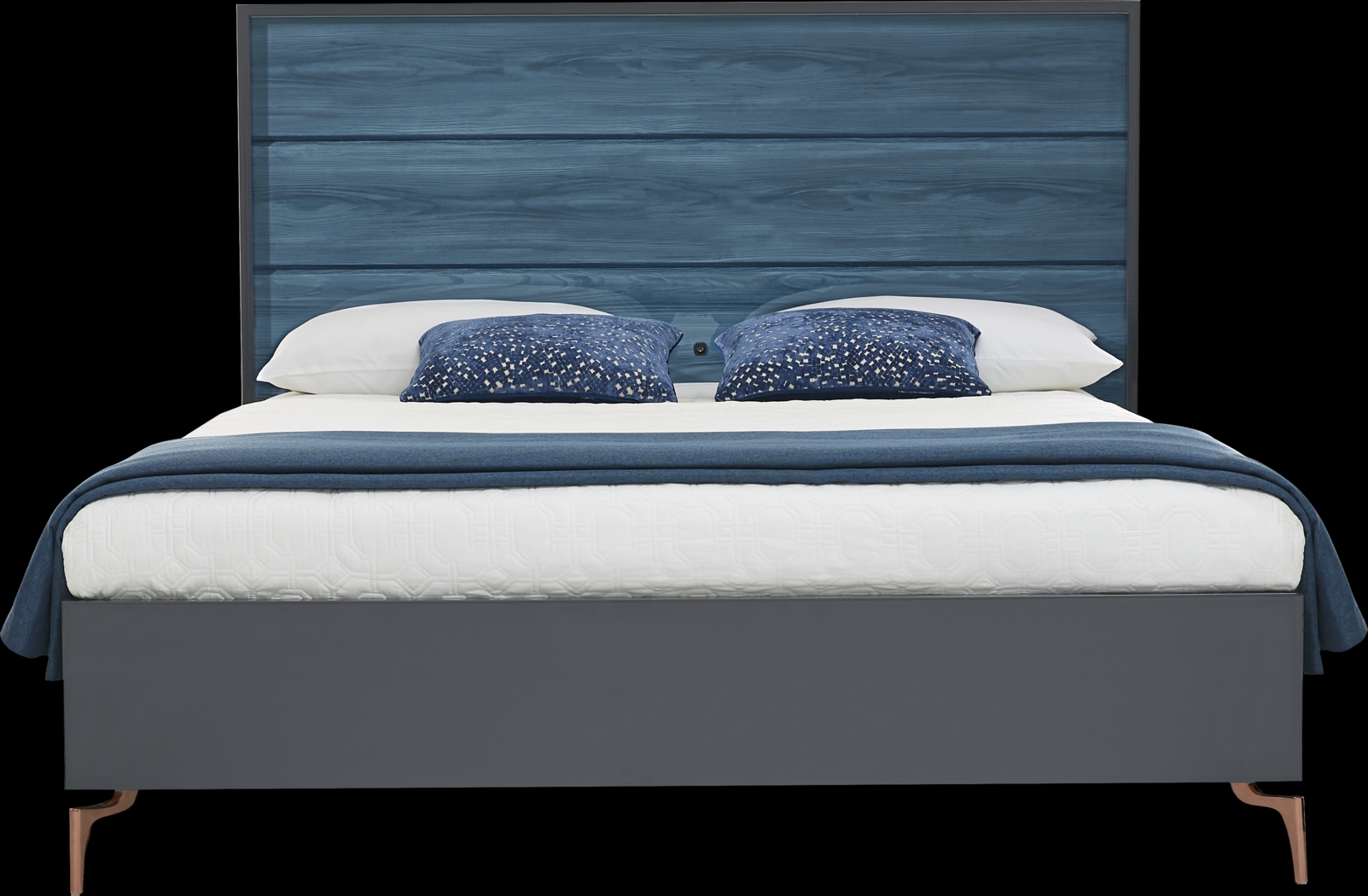 Esmedira Blue 5 Pc Queen Panel Bedroom - Thumbnail - Image 4