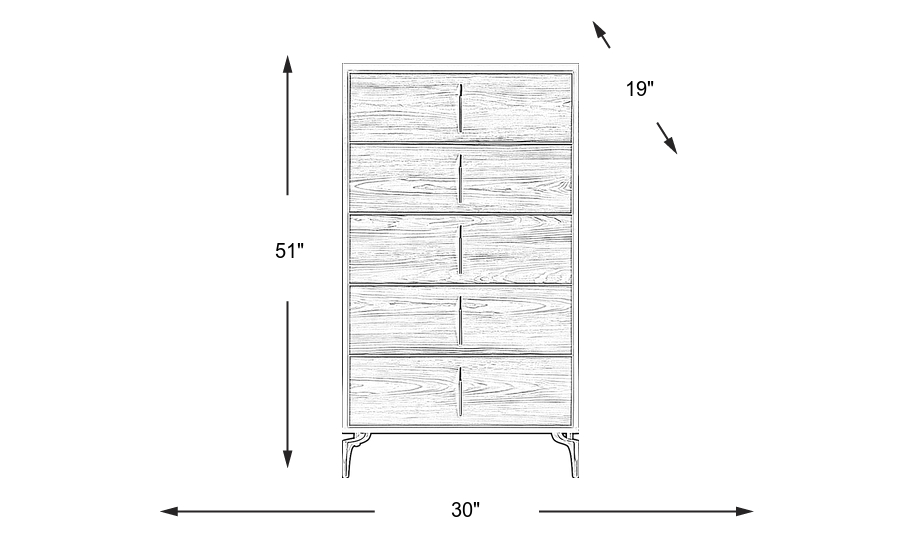 Dimension Image. Please refer to the Dimension Tab on this page for dimension details.