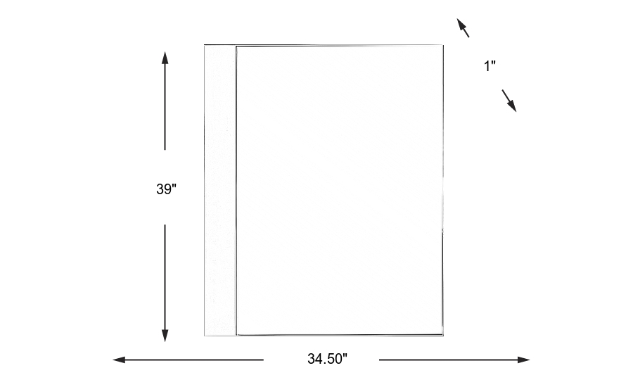 Dimension Image. Please refer to the Dimension Tab on this page for dimension details.