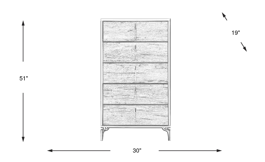 Dimension Image. Please refer to the Dimension Tab on this page for dimension details.