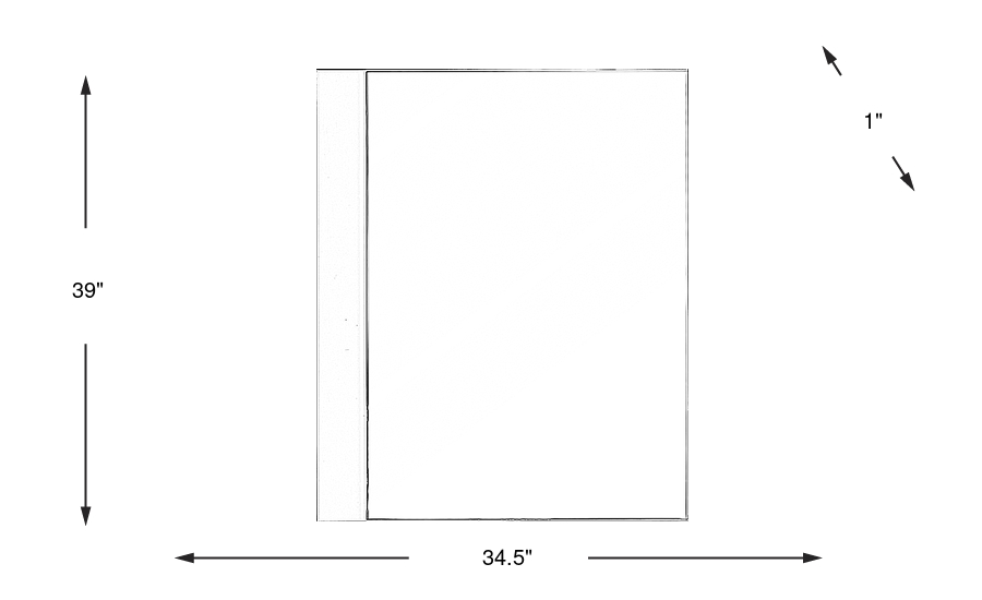 Dimension Image. Please refer to the Dimension Tab on this page for dimension details.