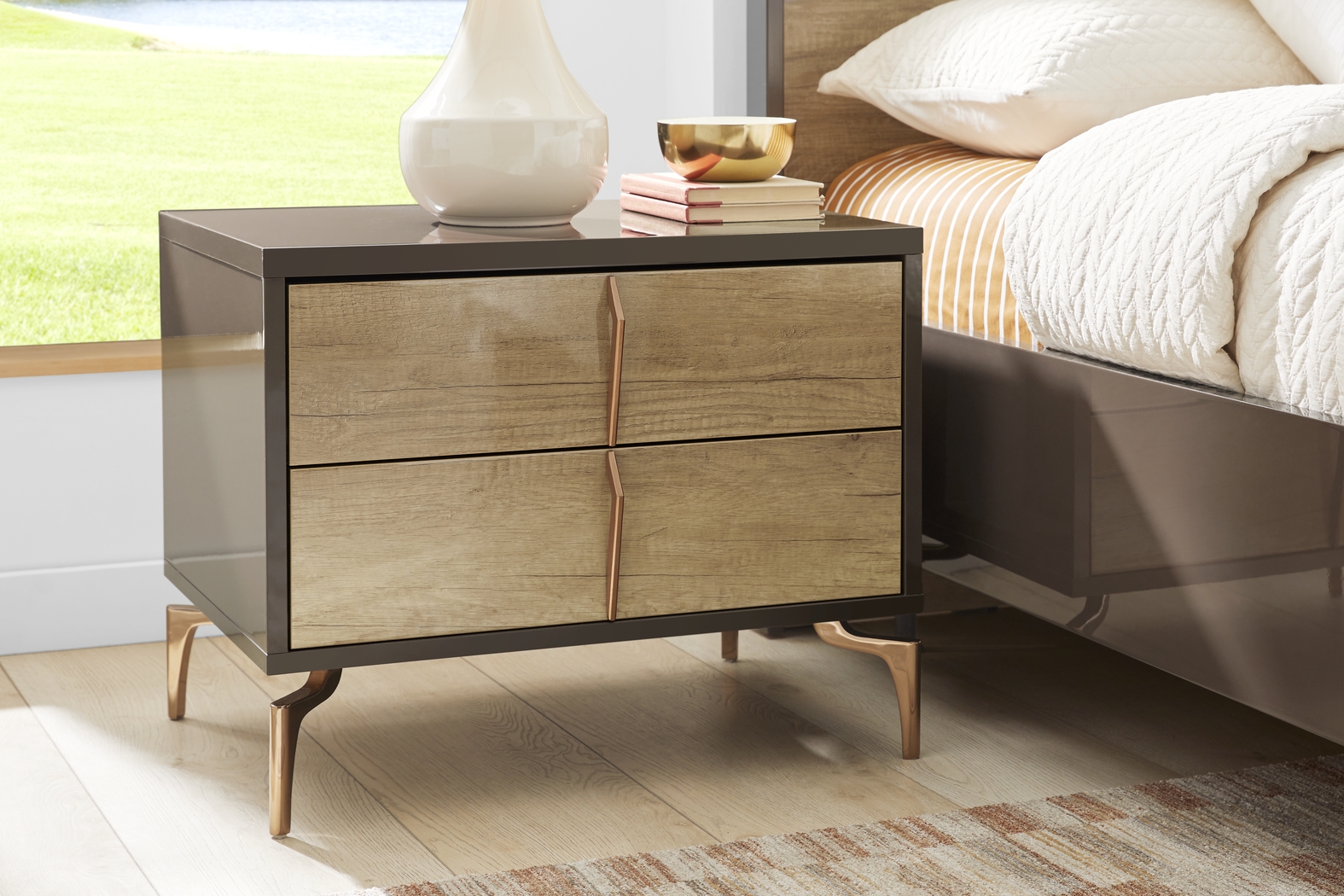 Esmedira Brown Nightstand - Thumbnail - Image 2