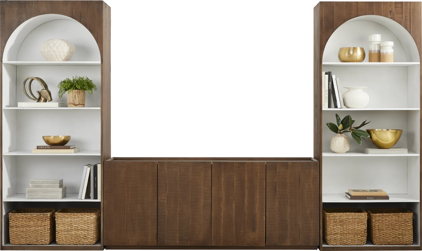 Esmerelda Brown 3 Pc Wall Unit - Thumbnail - Image 2