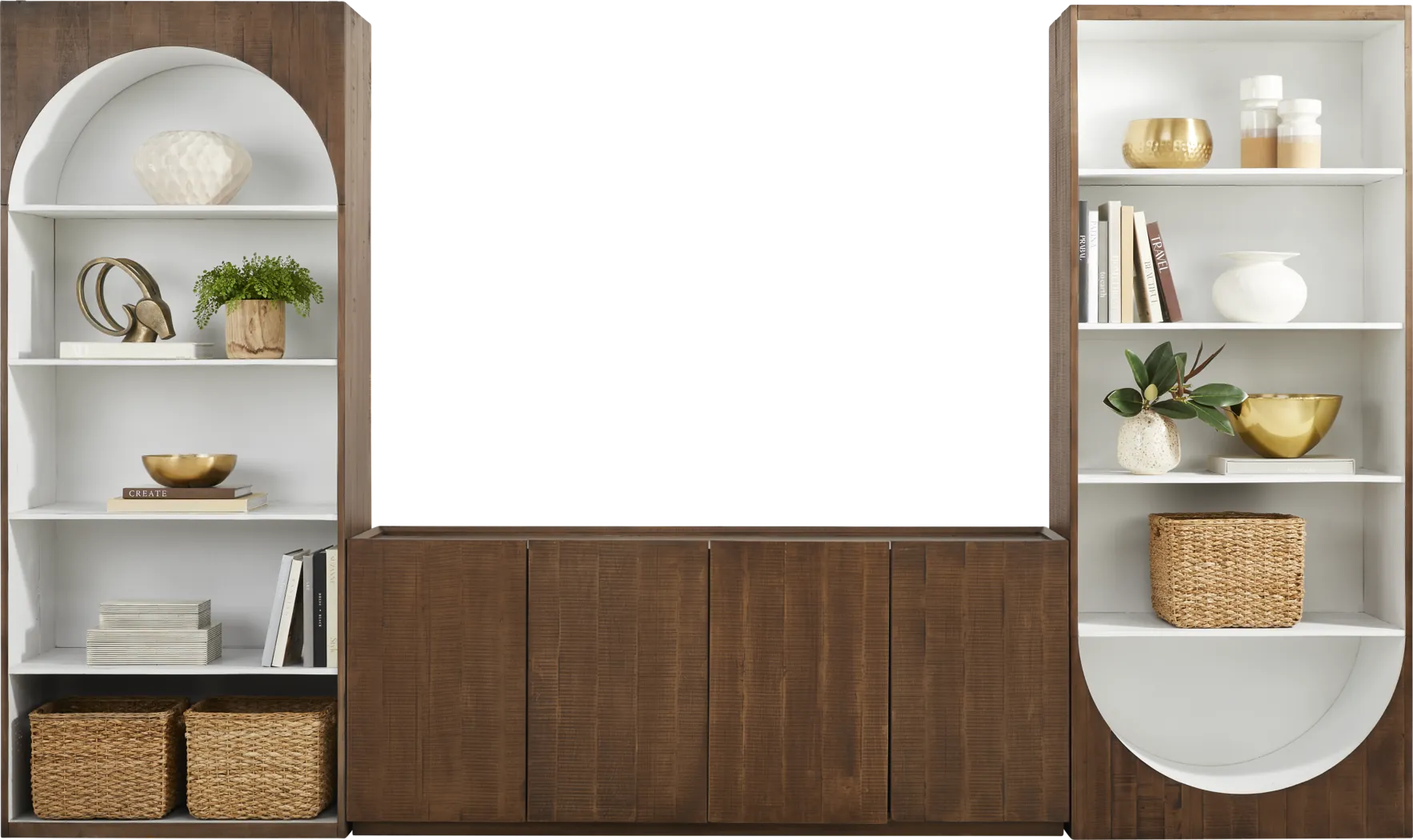 Esmerelda Brown 3 Pc Wall Unit - Thumbnail - Image 4