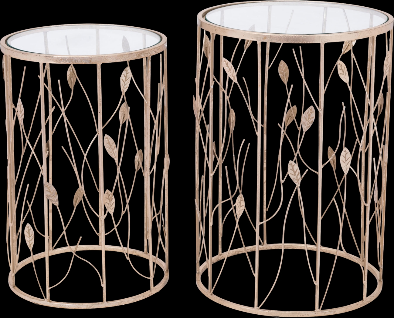 Esmond Gold Nesting Tables, Set of 2 - Thumbnail - Image 1