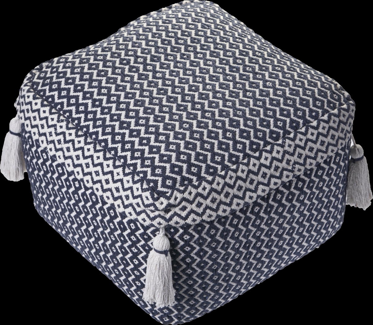 Esrinna Navy/Ivory Pouf - Thumbnail - Image 5