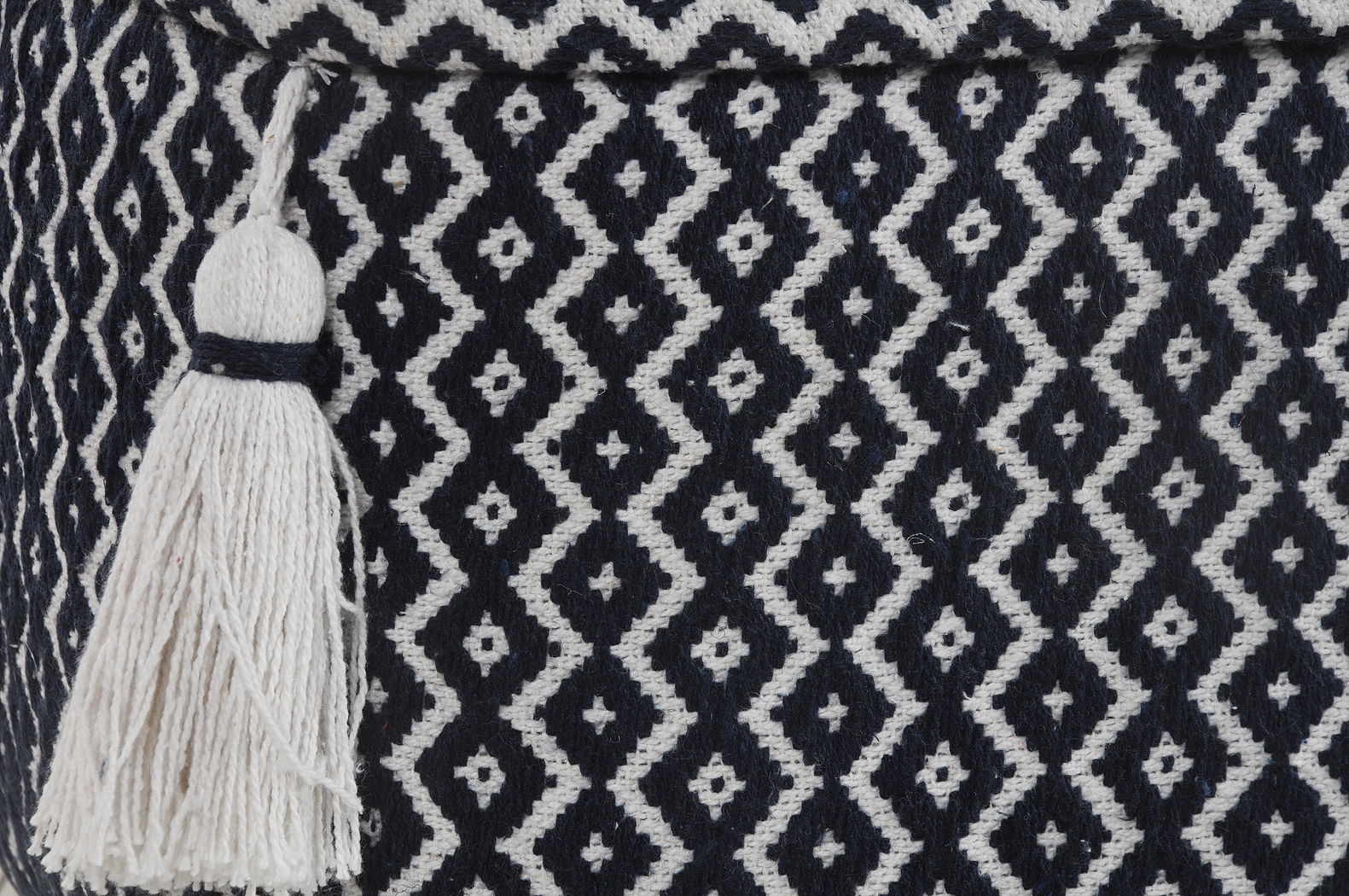 Esrinna Navy/Ivory Pouf - Thumbnail - Image 7