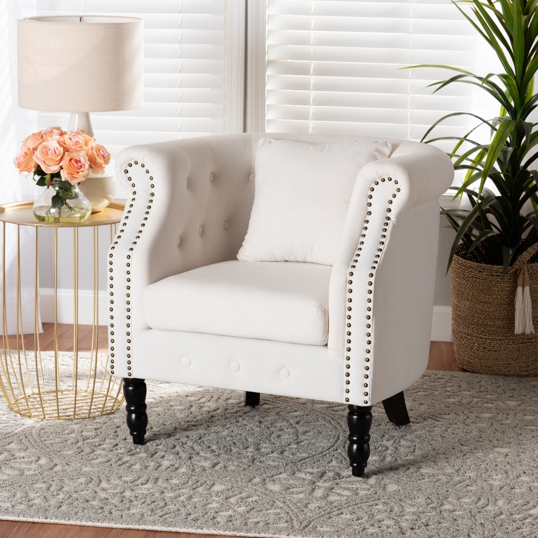Essalyn Beige Accent Chair - Thumbnail - Image 7