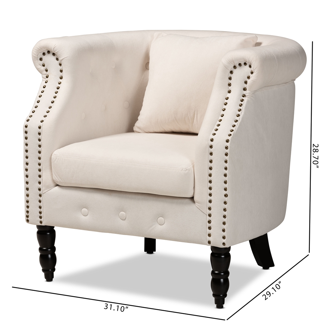 Essalyn Beige Accent Chair - Thumbnail - Image 8