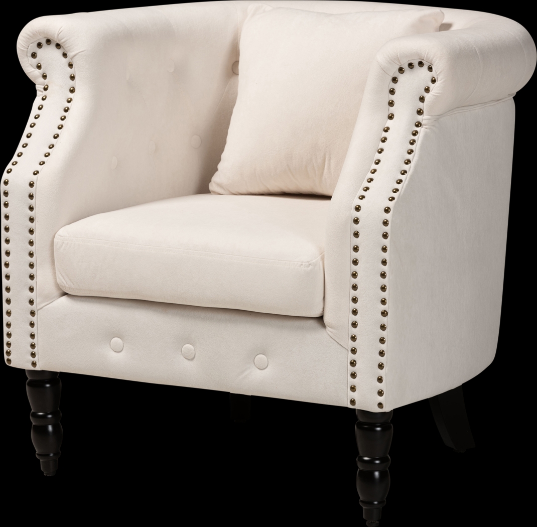 Essalyn Beige Accent Chair - Thumbnail - Image 1