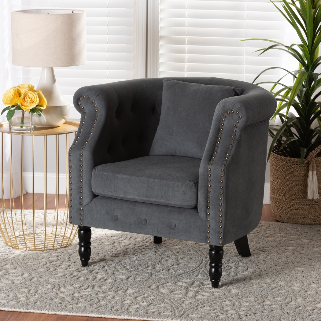 Essalyn Gray Accent Chair - Thumbnail - Image 7