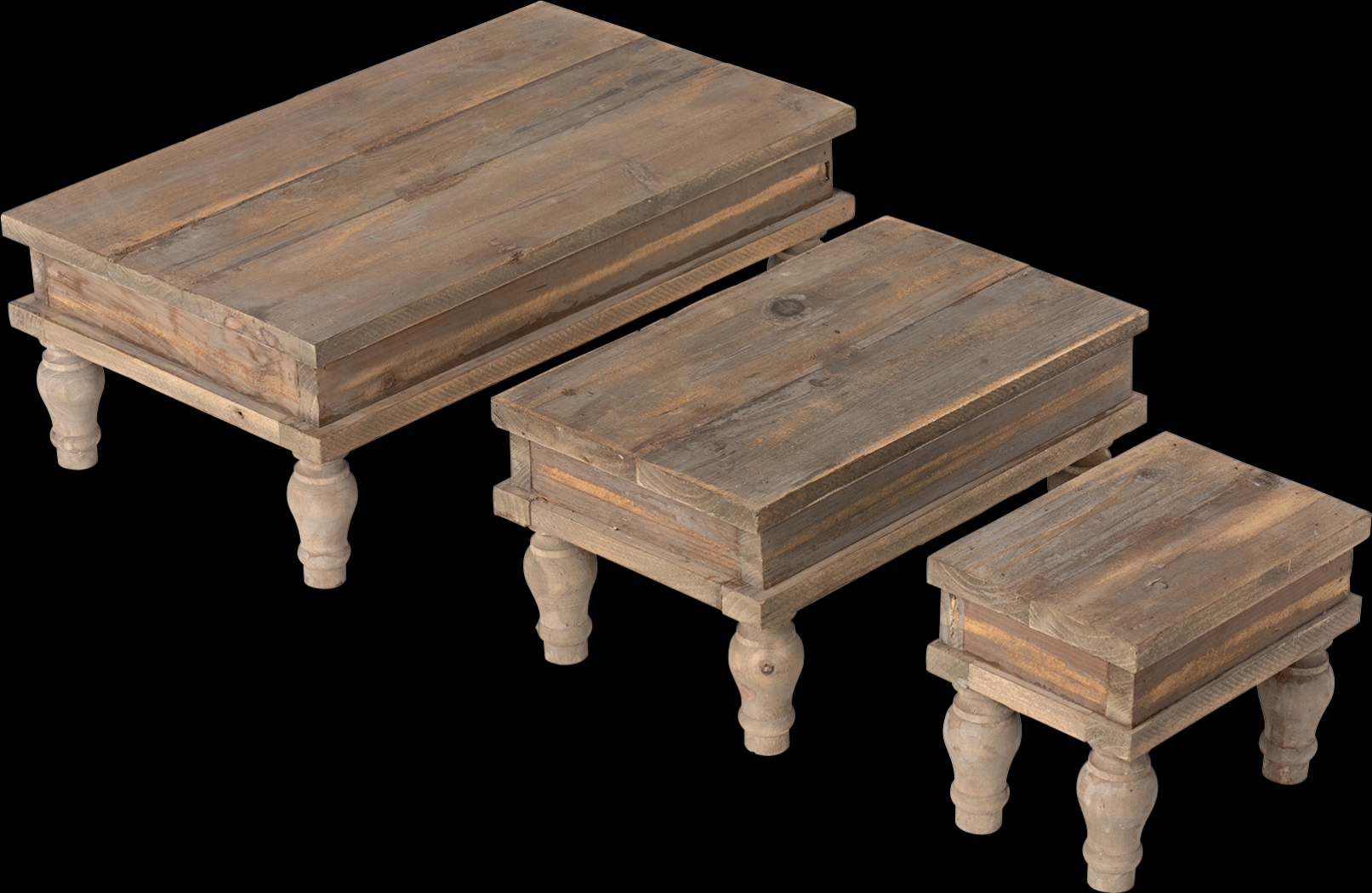 Essenprise Brown Table Top Riser, Set of 3 - Thumbnail - Image 1