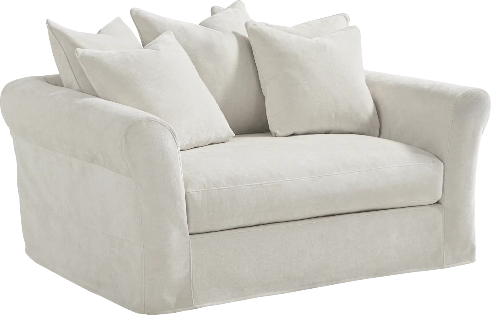 Essex Lane Ivory Slipcover Chair - Thumbnail - Image 1