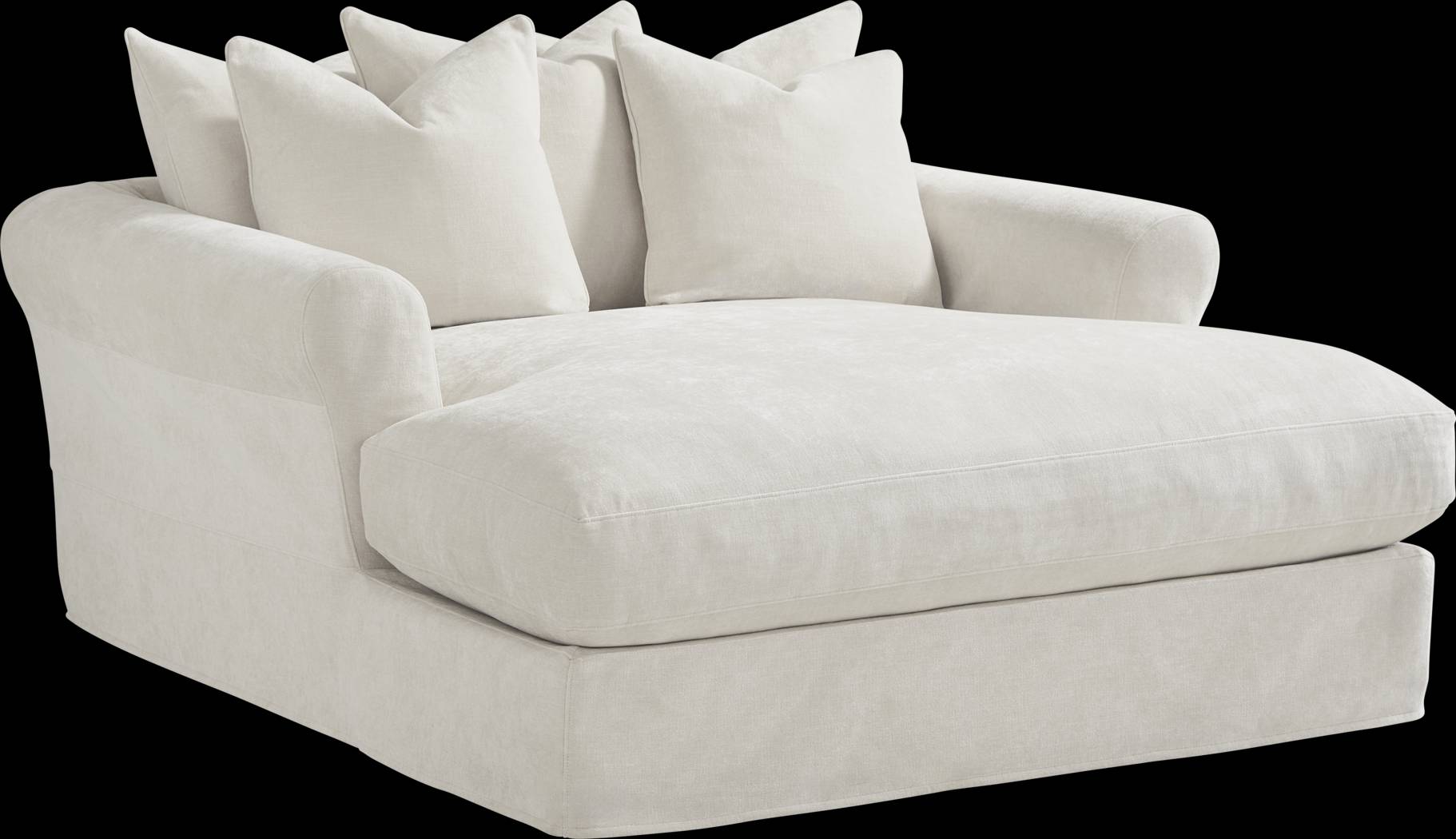 Essex Lane Ivory Slipcover Chaise - Thumbnail - Image 1