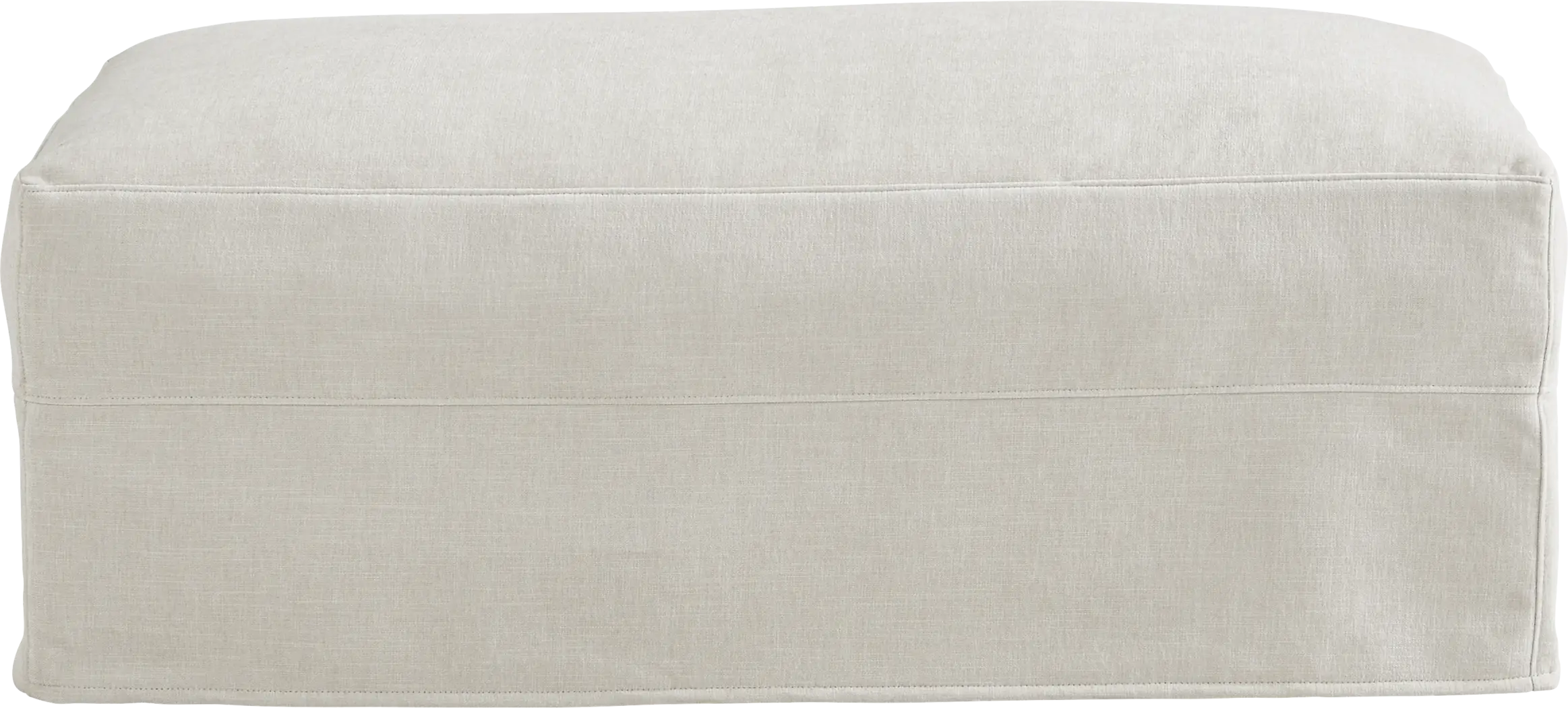 Essex Lane Ivory Ottoman - Thumbnail - Image 2