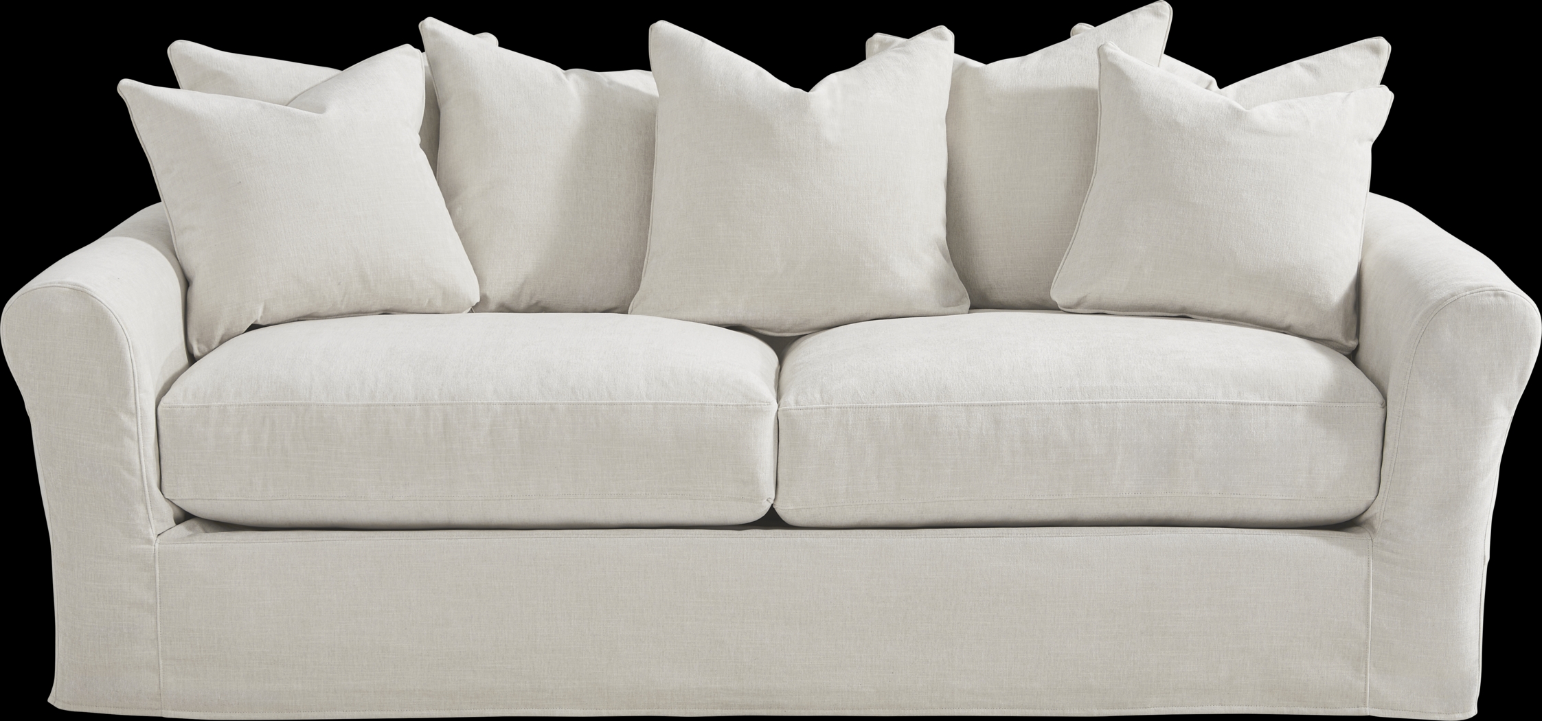 Essex Lane Ivory Slipcover Apartment Gel Foam Sleeper Sofa - Thumbnail - Image 1