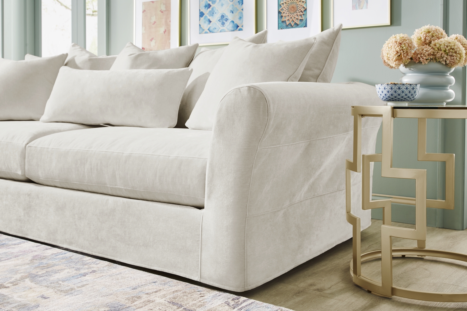 Essex Lane Ivory Slipcover 2 Pc Living Room - Thumbnail - Image 3