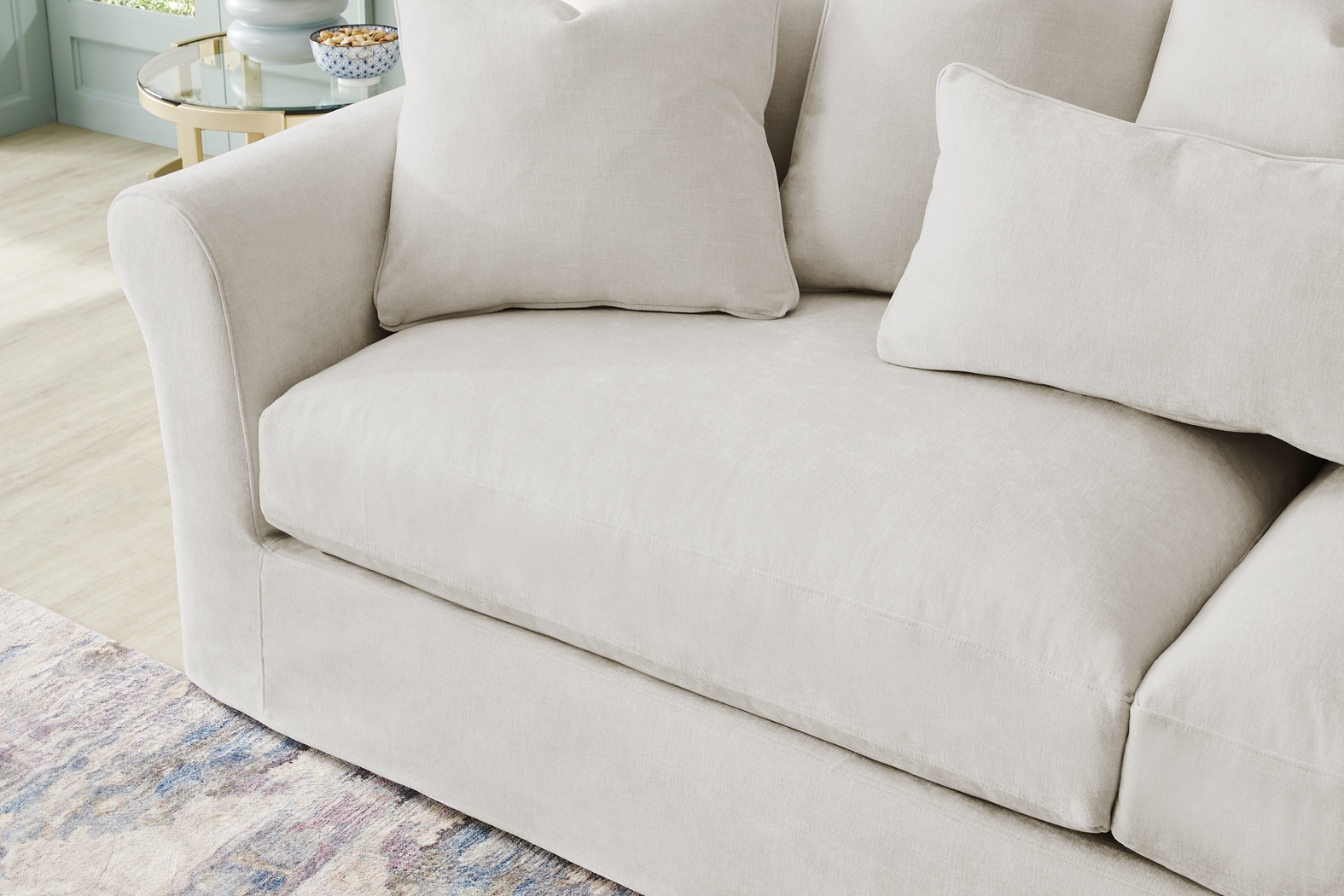 Essex Lane Ivory Slipcover Sofa - Thumbnail - Image 4