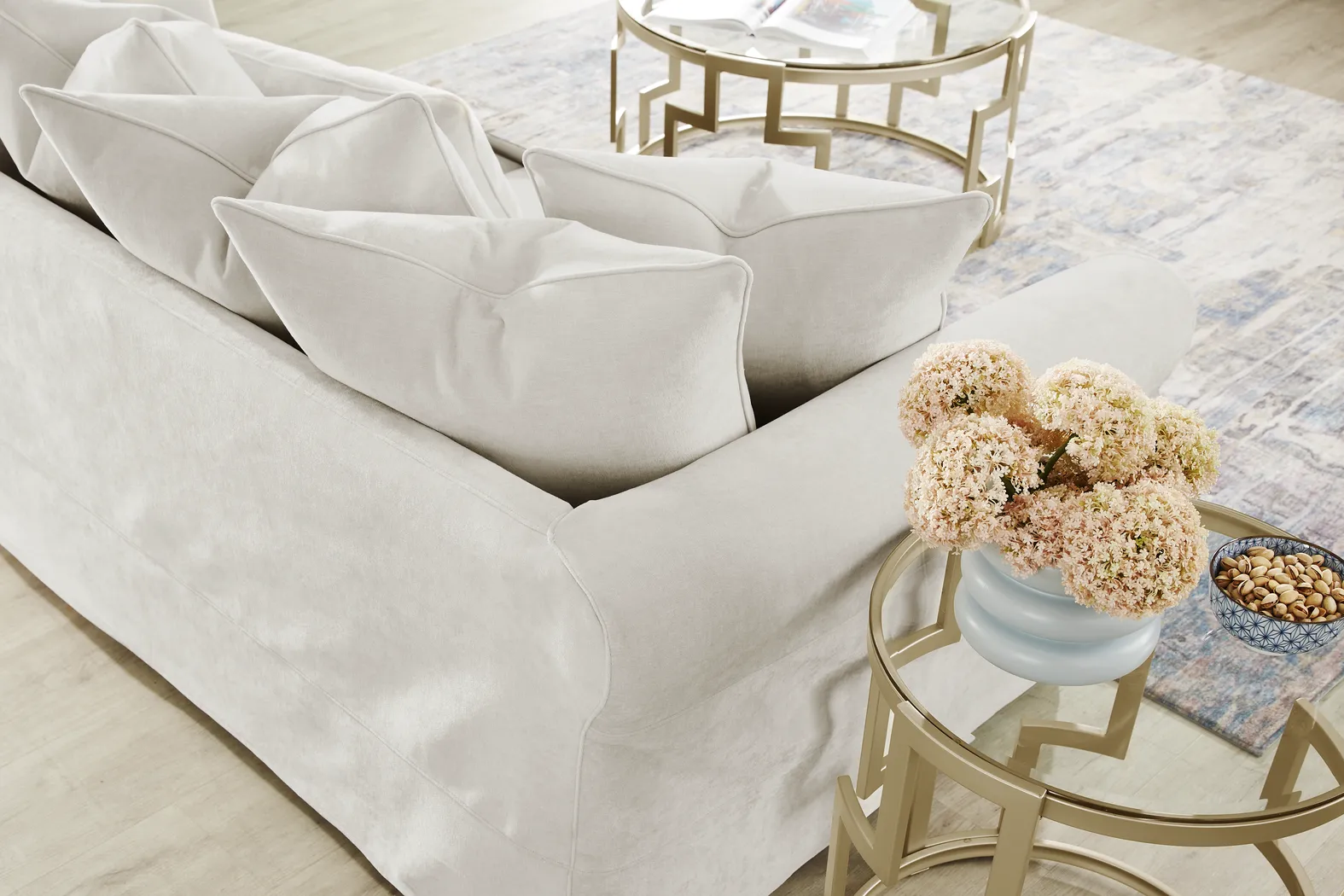 Essex Lane Ivory Slipcover 2 Pc Living Room - Image 6