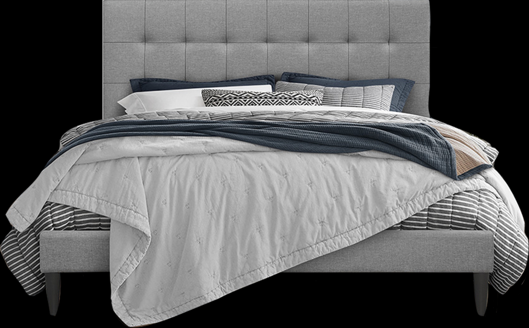 Estaugh Gray Full Bed - Thumbnail - Image 1