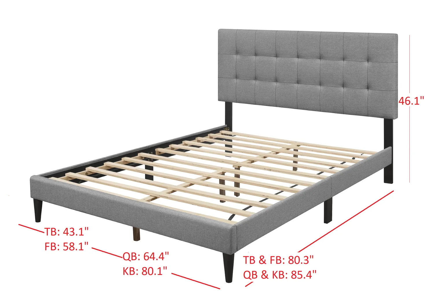 Estaugh Gray Queen Bed - Thumbnail - Image 5