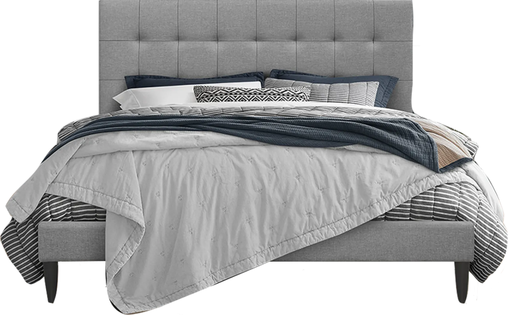 Estaugh Gray Queen Bed - Thumbnail - Image 1