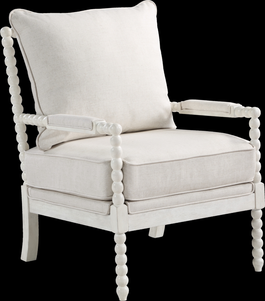Etchern Cream Accent Chair - Thumbnail - Image 1