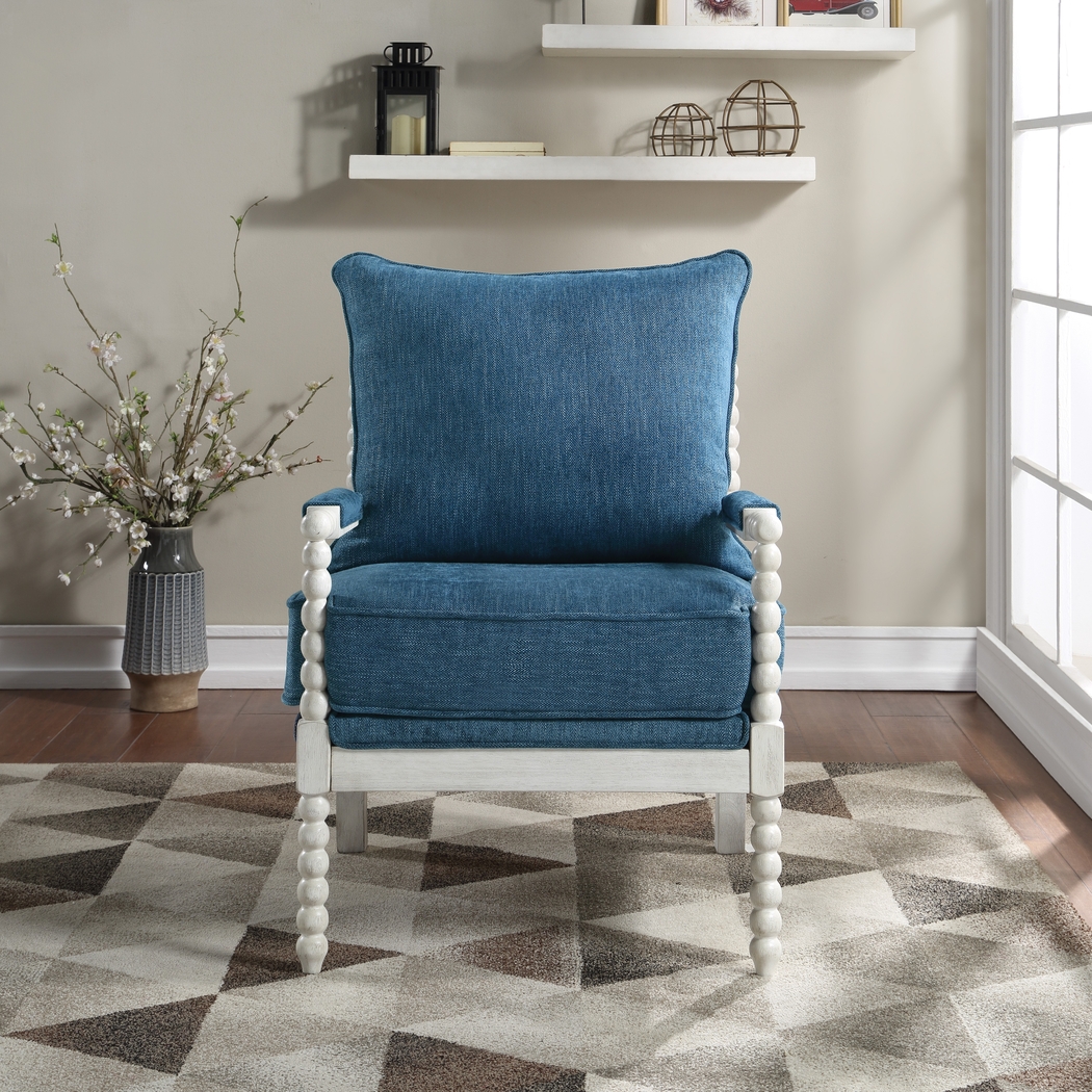 Etchern Navy Accent Chair - Thumbnail - Image 3