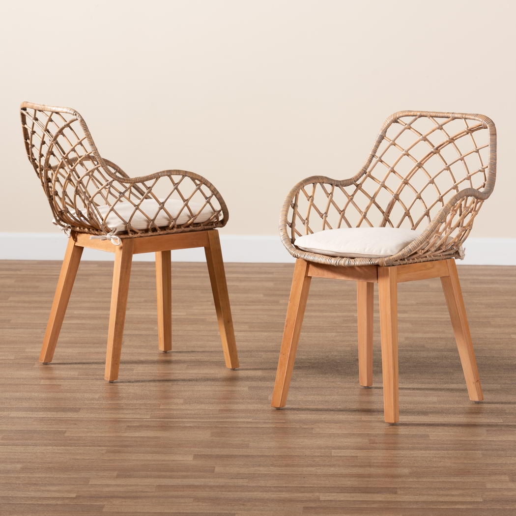 Ethacal Natural Arm Chair, Set of 2 - Thumbnail - Image 3