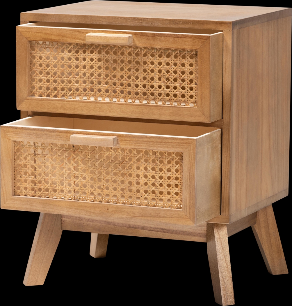 Ethelwyn Brown 2 Drawer Nightstand - Thumbnail - Image 4