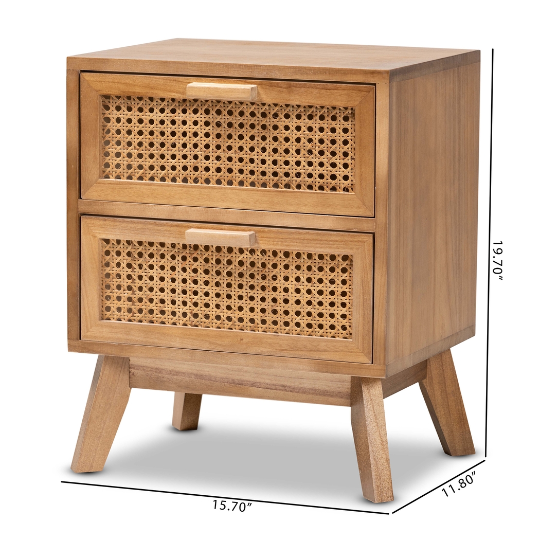 Ethelwyn Brown 2 Drawer Nightstand - Thumbnail - Image 10