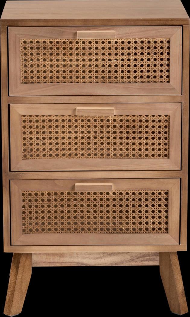 Ethelwyn Brown 3 Drawer Nightstand - Thumbnail - Image 5