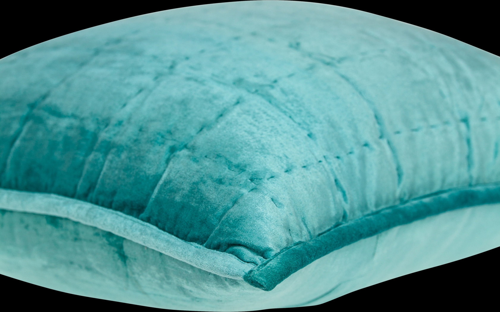 Ethelyn Aqua Accent Pillow - Thumbnail - Image 4