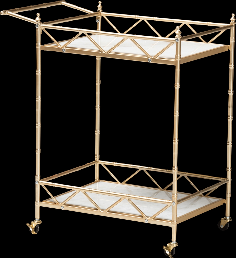 Ethelyn Gold Bar Cart - Thumbnail - Image 1