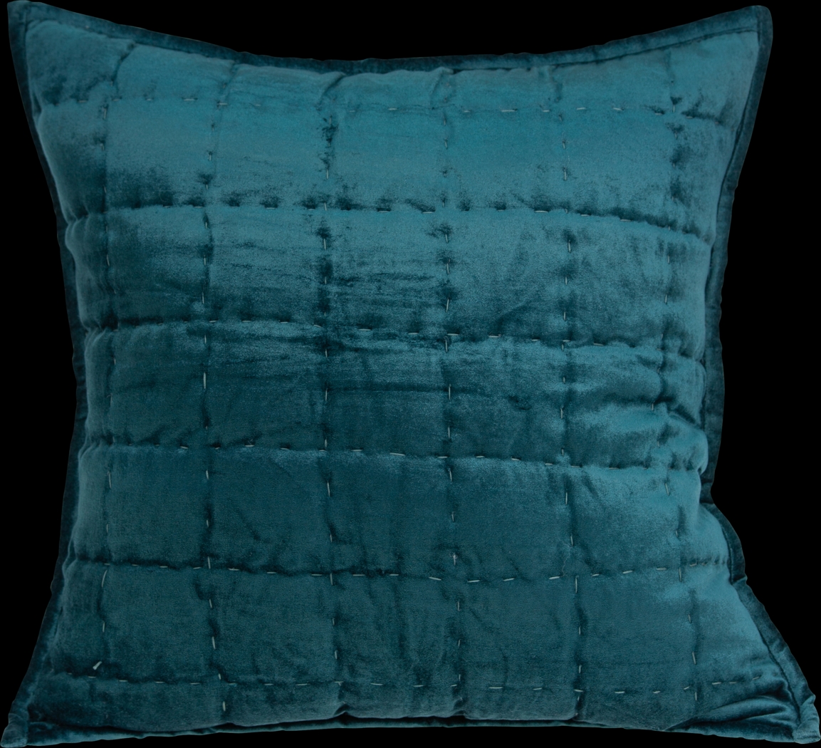 Ethelyn Teal Accent Pillow - Thumbnail - Image 1